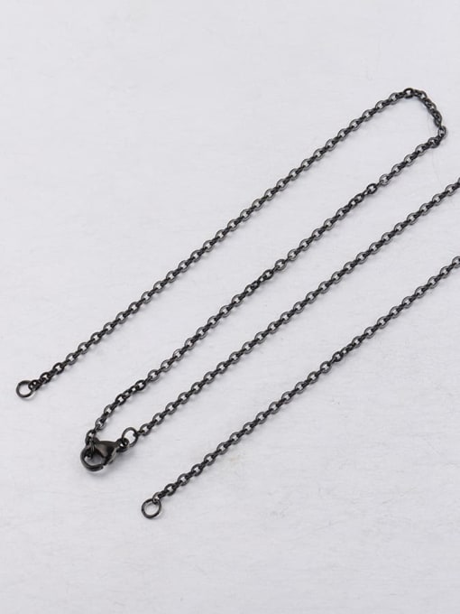 black Stainless steel chain necklace with chain