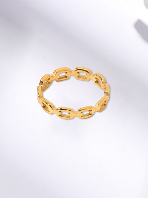 Geometric ring gold ring Titanium Steel Geometric Minimalist Band Ring