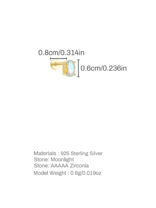 Single Gold 4 925 Sterling Silver Cubic Zirconia Heart Dainty Single Earring