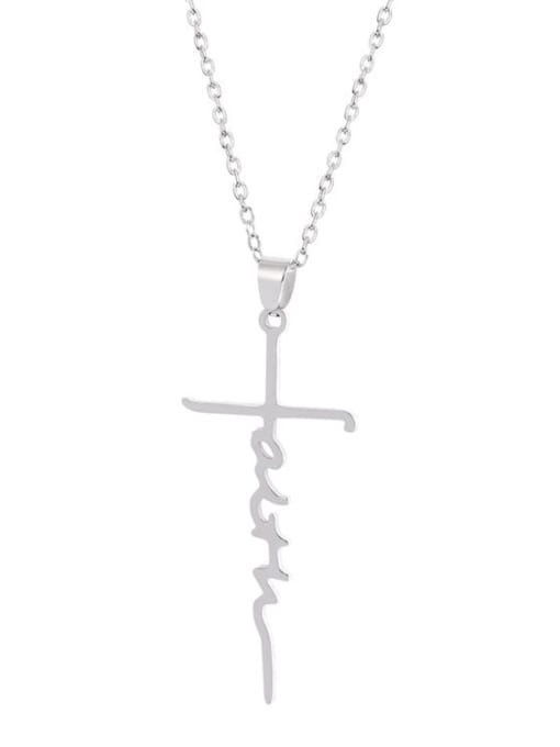 Cross of Faith Alloy Cross Minimalist Regligious Necklace