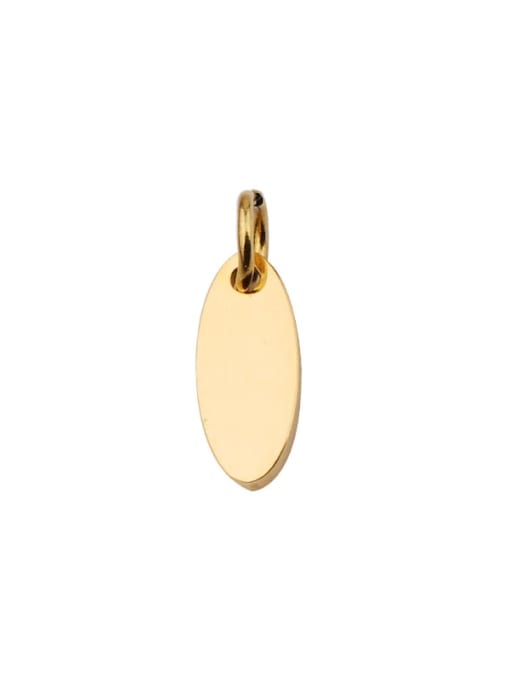 Gold 1.2mm thick Stainless steel oval tail tag / tag with hanging ring