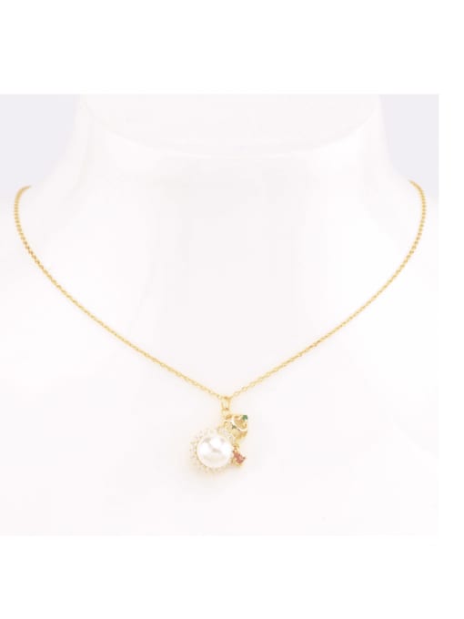 Jewel-Silver 925 Sterling Silver Imitation Pearl Irregular Gourd Minimalist Necklace 1