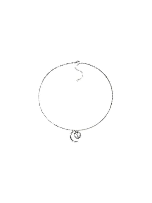 TAIS 925 Sterling Silver Moon Vintage Necklace 0