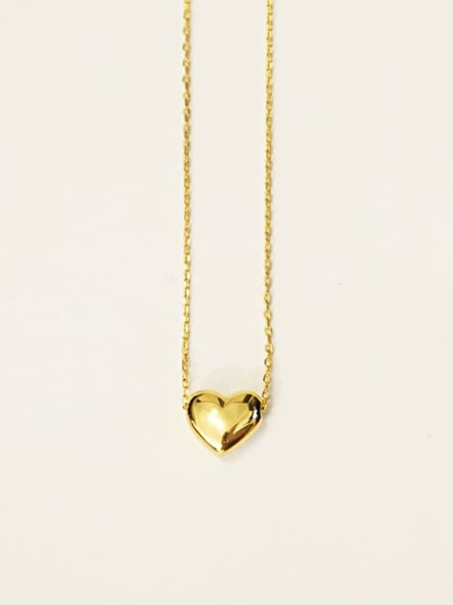 ZEMI 925 Sterling Silver Heart Minimalist Necklace 0