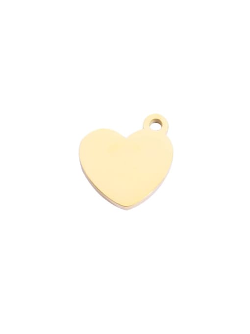 Golden little peach heart Stainless steel Heart Couple girlfriends Minimalist Pendant
