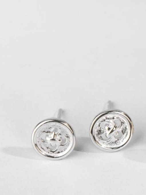 ARTTI 925 Sterling Silver Round Minimalist Stud Earring 0