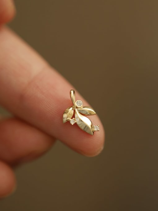 ZEMI 925 Sterling Silver Cubic Zirconia Leaf Dainty Necklace 3