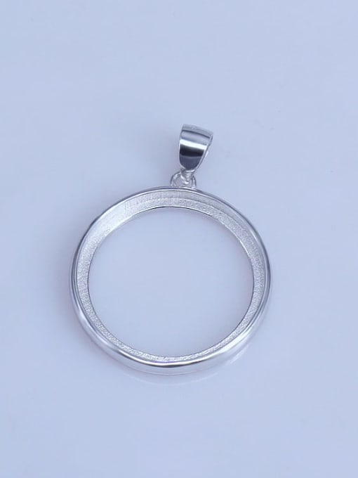 Supply 925 Sterling Silver Round Pendant Setting Stone size: 20*20mm 0