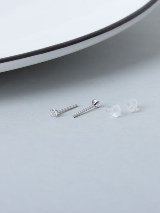 2.5mm 925 Sterling Silver Geometric Minimalist Stud Earring