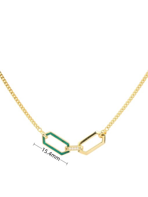 gold 925 Sterling Silver Cubic Zirconia Geometric Minimalist Necklace