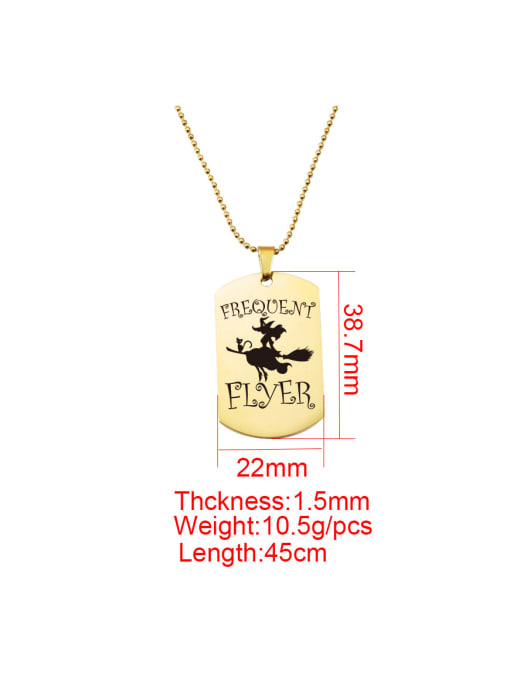 MEN PO Stainless Steel Army Brand Laser Christmas Easter Series Pendant Necklace 1