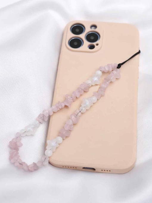 JMI Beaded Pearl Natural Crushed Citrine Crystal Phone Lanyard Mobile Accessories 1