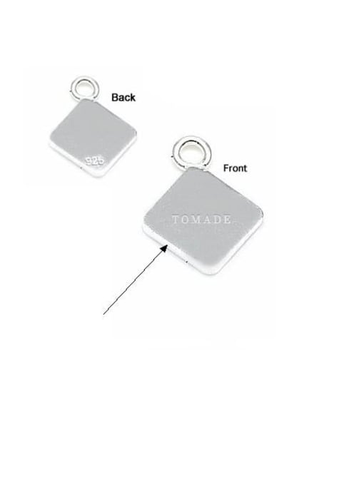 AZ 925 Sterling Silver Chain tag , Hole Size : 1.2 MM 2