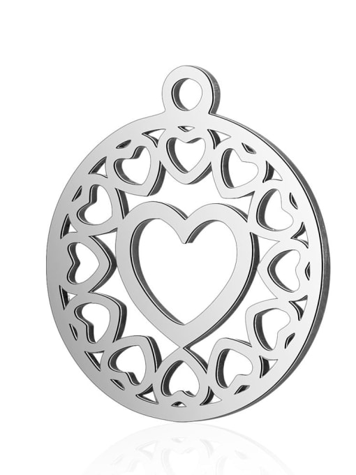 FTime Stainless steel Heart Charm Height : 16 mm , Width: 20 mm