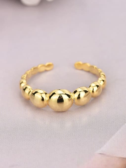 Gold 925 Sterling Silver Geometric Minimalist Signet Ring