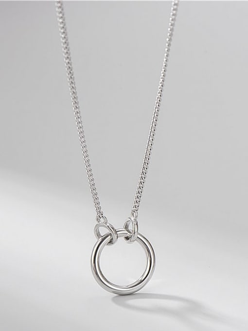 ARTTI 925 Sterling Silver Round Minimalist Necklace 0