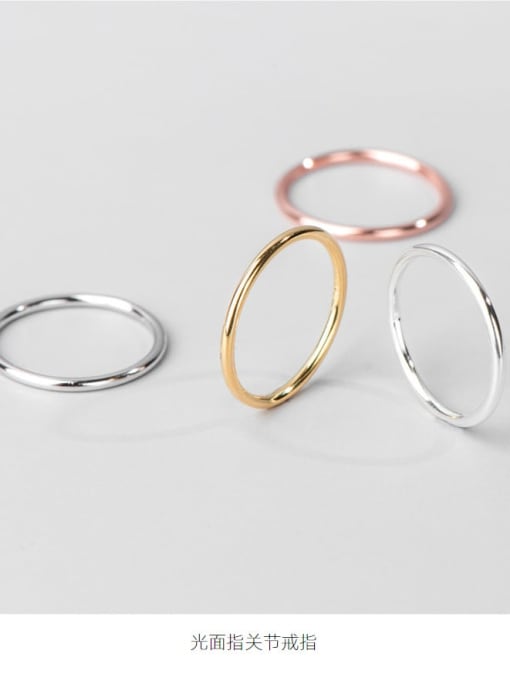 1.0 fine ring gold 925 Sterling Silver Round Minimalist Band Ring