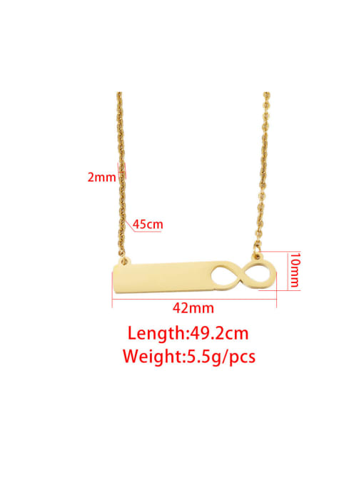 MEN PO Stainless steel Number Minimalist Necklace 1