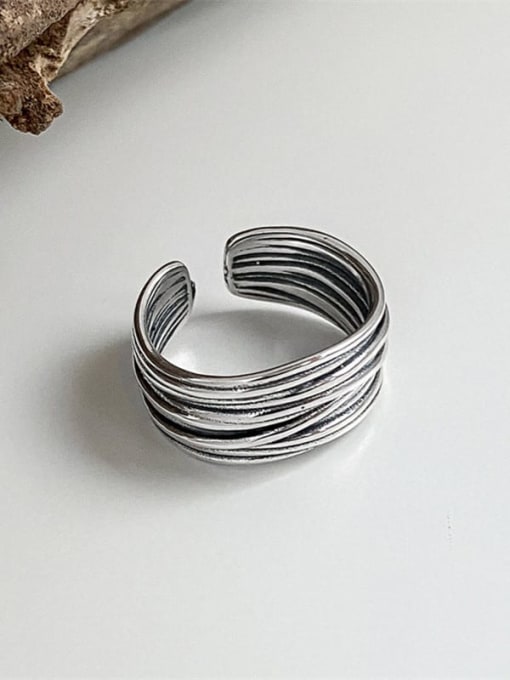 ARTTI 925 Sterling Silver Geometric Vintage Stackable Ring 3