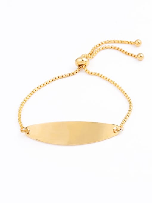 golden Stainless steel Geometric Minimalist Adjustable Bracelet