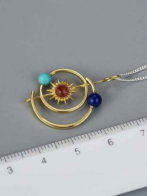 LOLUS 925 Sterling Silver Explore the natural stones of the solar system Artisan Pendant 2
