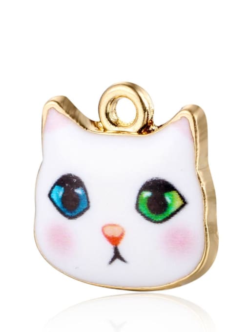 FTime Stainless steel Cat Charm Height : 13 mm , Width: 12.5 mm 0