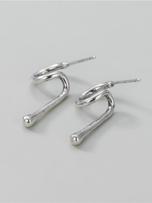 ARTTI 925 Sterling Silver Irregular Minimalist Stud Earring