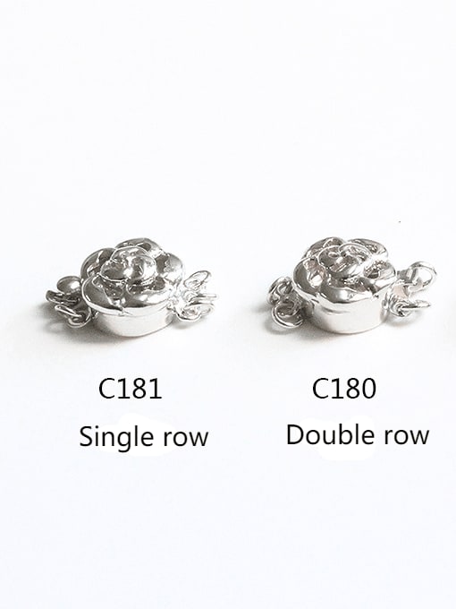 CYS 925 Sterling Silver Flower Box Clasp 0