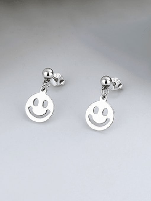 TAIS 925 Sterling Silver Smiley Vintage Drop Earring 2