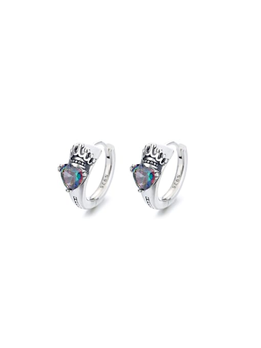 TAIS 925 Sterling Silver Heart Vintage Stud Earring 0