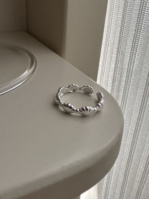 Shell Ring 925 Sterling Silver Irregular Minimalist Band Ring