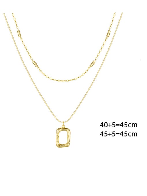A&T Jewelry 925 Sterling Silver Geometric Minimalist Multi Strand Necklace 2
