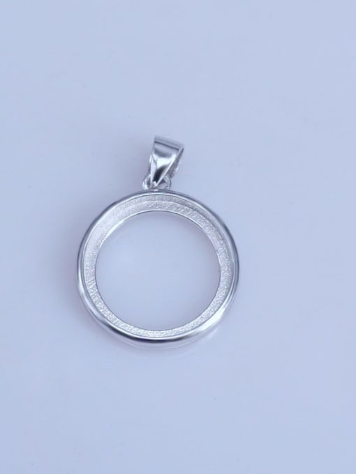 Supply 925 Sterling Silver Round Pendant Setting Stone size: 15*15mm 0