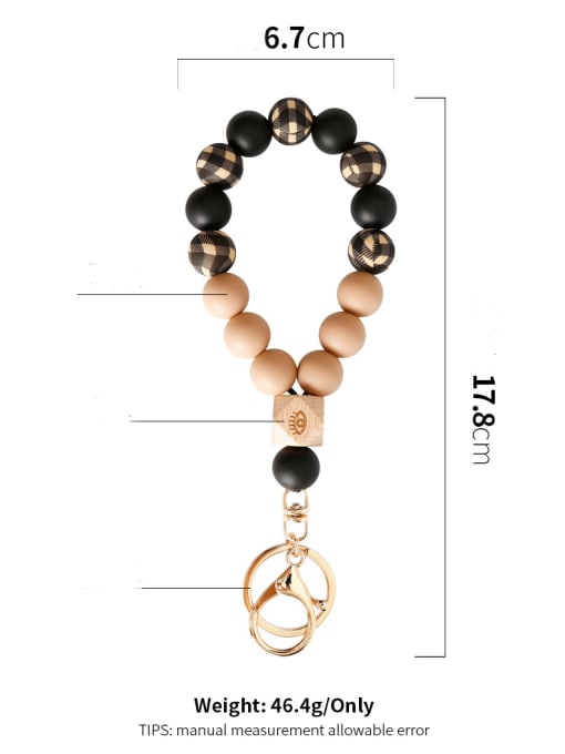 JMI Alloy Silicone Beads  Color Bracelet /Key Chain 2