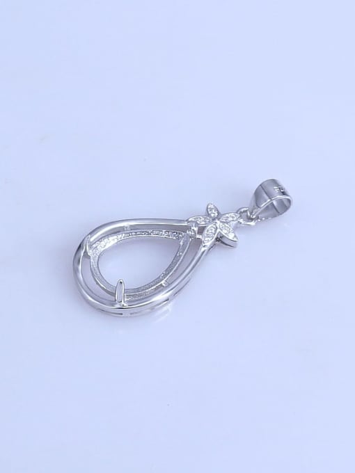 Supply 925 Sterling Silver Water Drop Pendant Setting Stone size: 10*14mm 1