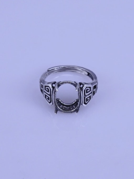 Supply 925 Sterling Silver Geometric Ring Setting Stone size: 10*12mm 0