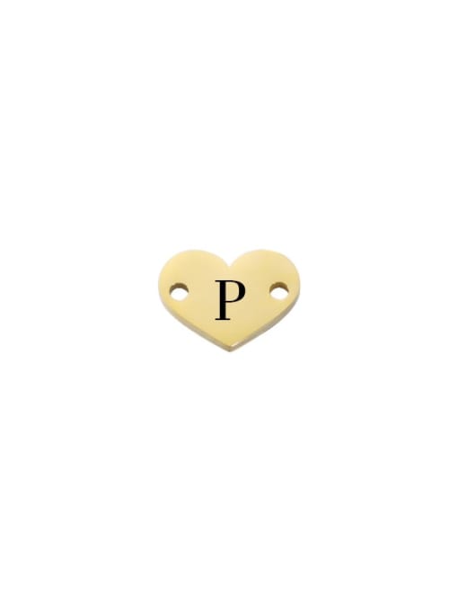 P Stainless Steel Laser Lettering  Heart  Diy Jewelry Accessories