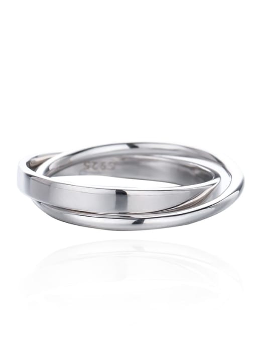 ARTTI 925 Sterling Silver Round Minimalist Stackable Ring 4