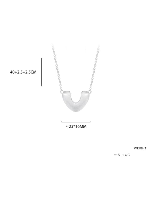 YUANFAN 925 Sterling Silver Heart Minimalist Necklace 2