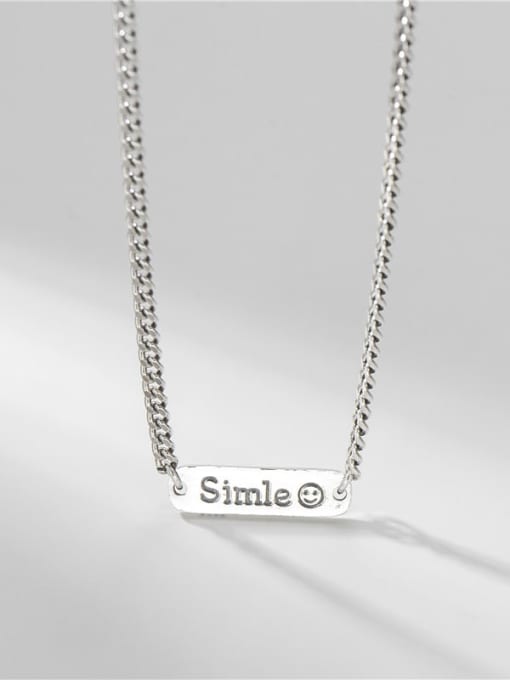 6.3 925 Sterling Silver Smiley Minimalist Necklace