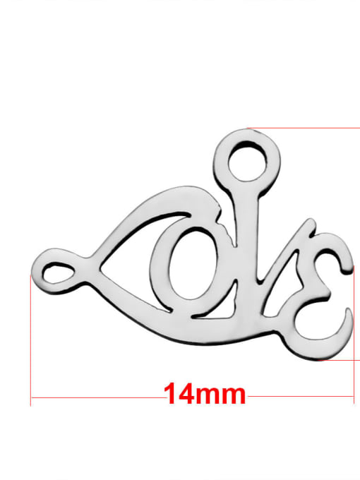 FTime Stainless steel Letter Charm Height : 14 mm , Width: 9 mm 1
