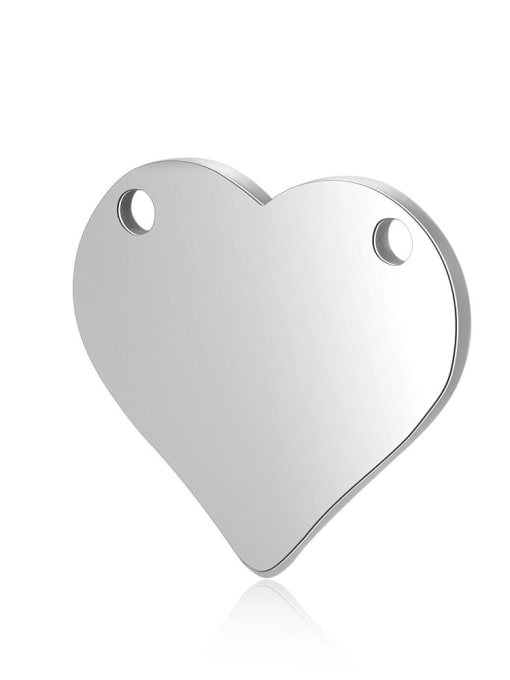 XT615 1 Stainless steel Heart Charm Height : 15mm , Width: 16 mm