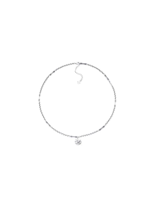 028L9.3g 925 Sterling Silver Pentagram Vintage Necklace