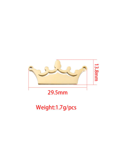 MEN PO Stainless steel Crown Trend Pendant/Linker 2