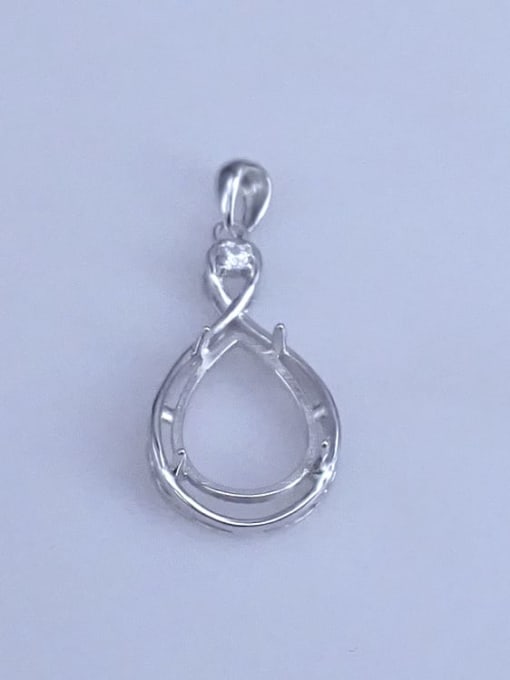 Supply 925 Sterling Silver Water Drop Pendant Setting Stone size: 11.5*15.5mm 1