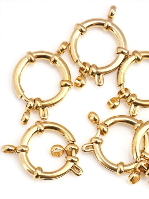 golden Gold Spring Buckle Circle Blister Buckle Bracelet Necklace Joint Buckle