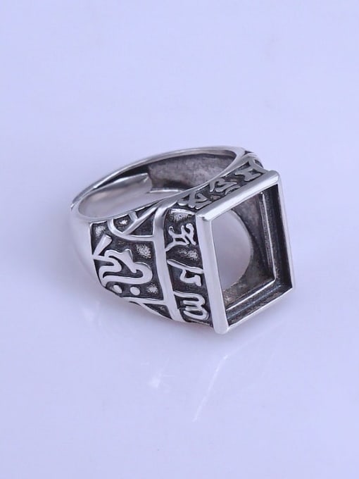 Supply 925 Sterling Silver Rectangle Ring Setting Stone size: 10*14mm 2
