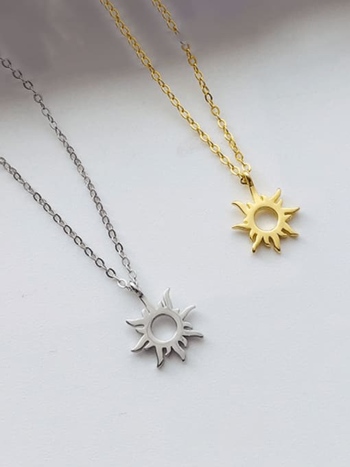 YUANFAN 925 Sterling Silver Flower Vintage Hollow Chain Necklace 2