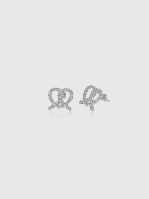 STL-Silver Jewelry 925 Sterling Silver Heart Dainty Stud Earring