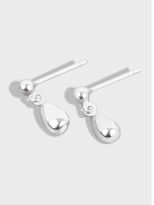 PNJ-Silver 925 Sterling Silver Water Drop Minimalist Drop Earring 0